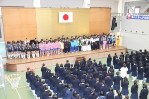 県大会に出場する部は9つ、 百名を超える生徒に声援をお願いします。