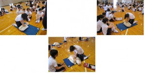 第1学年 救急救命講習会の様子