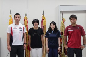 ハンドボール部顧問・元担任とともに