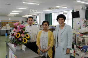 根本真澄さんと平山教諭と共に