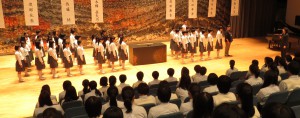 選手壮行会の様子